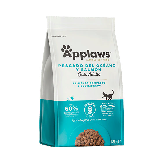 APPLAWS GATO ADULTO PIENSO PESCADO Y SALMON 1.8KG