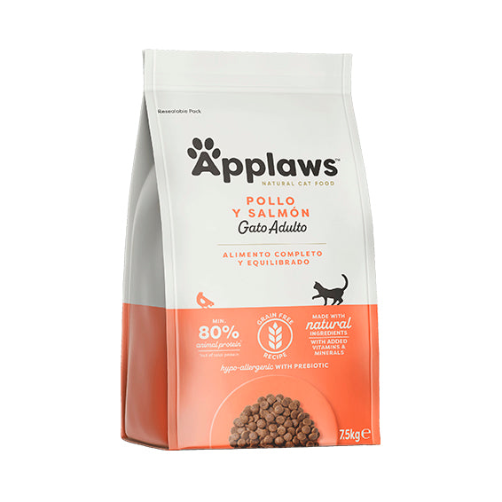 APPLAWS GATO ADULTO PIENSO POLLO Y SALMON 7.5KG
