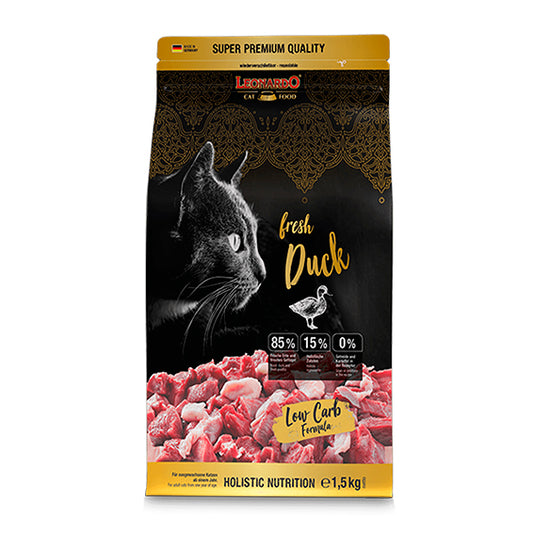 LEONARDO GATO PIENSO GRAIN FREE PATO Y AVE FRESCOS 1.5KG