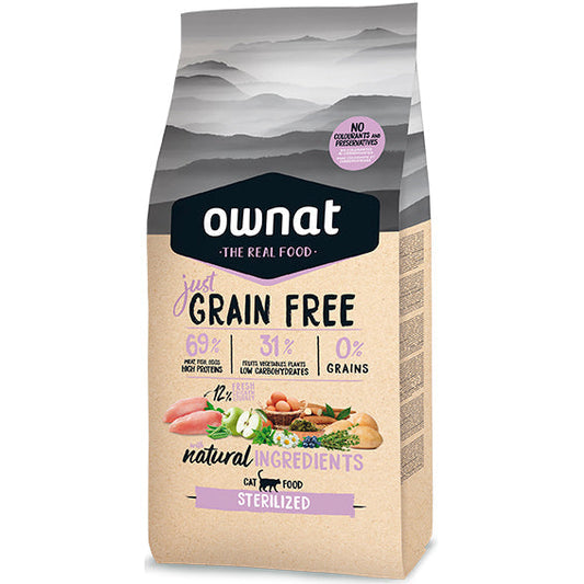 OWNAT JUST GATO PIENSO GRAIN FREE ESTERELIZADOS  0.4KG