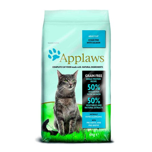 APPLAWS CAT DRY ADULT PESCADO Y SALMON 6KG