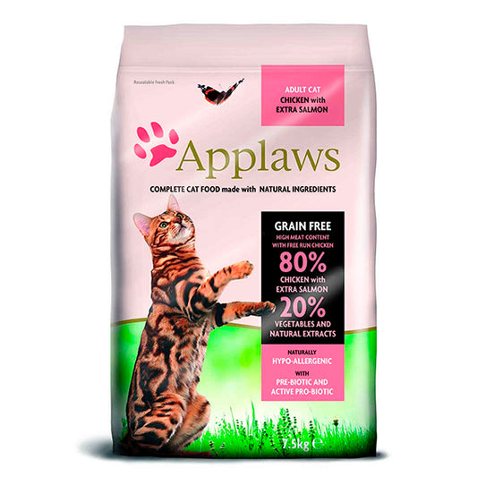 APPLAWS CAT DRY ADULT POLLO Y SALMON 7.5KG